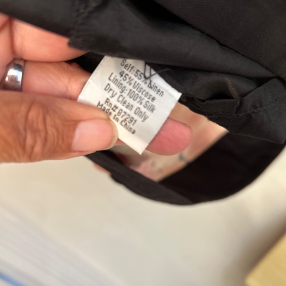 Johnny Was Silk Lined Linen Floral Dress - Picture 4 of 5